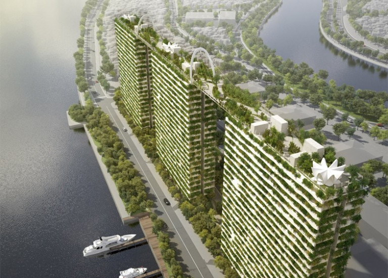 Thi công công trình xanh tại Việt Nam- tường cây xanh